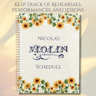 Music is My Sunshine Violin Schedule Planner