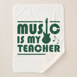 Music Is My Teacher Sherpa Blanket