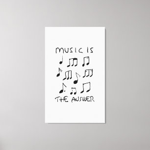 Music is my Therapy Drawing Print Poster