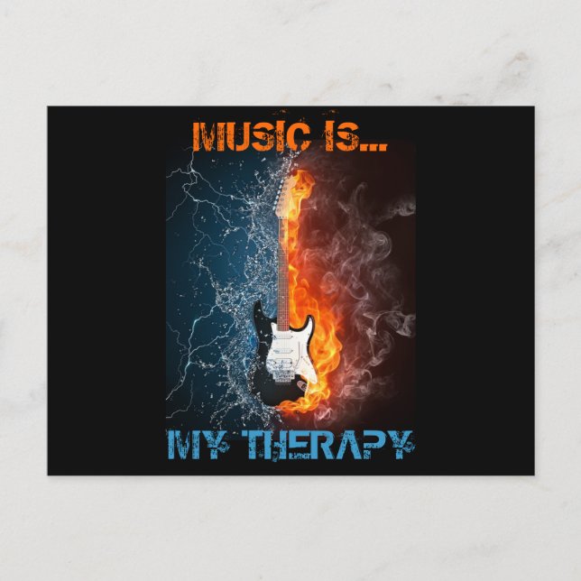MUSIC IS MY THERAPY POSTCARD (Front)