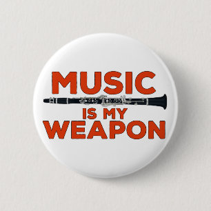 Music is My Weapon 2 Inch Round Button