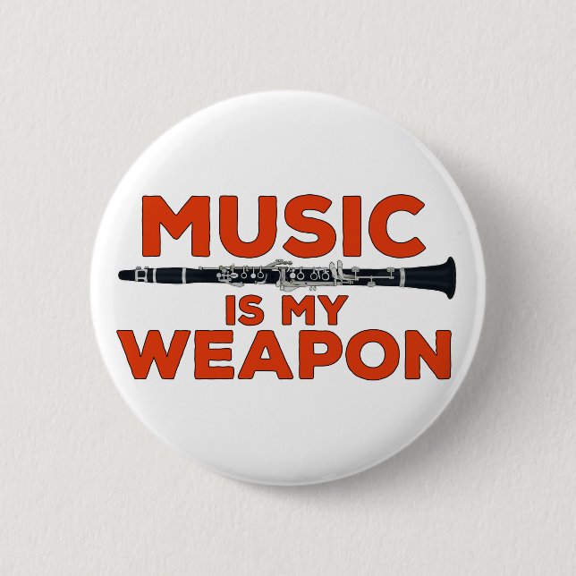 Music is My Weapon 2 Inch Round Button (Front)