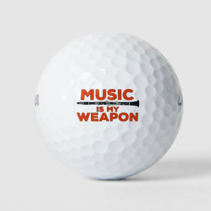 Music is My Weapon Golf Balls