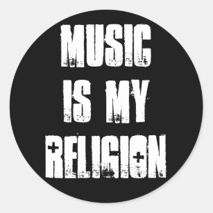 Music is Religion Sticker