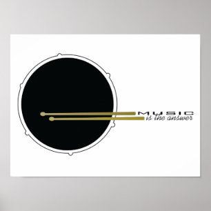 Music is The Answer Poster