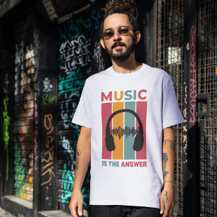 "Music Is The Answer" T-Shirt - Cozy Musician Tri-Blend Shirt