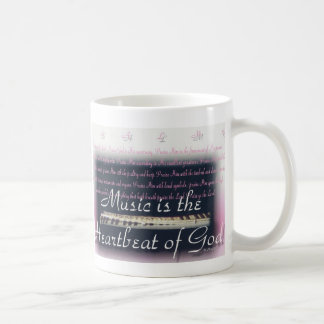 Music is the heartbeat of God mug