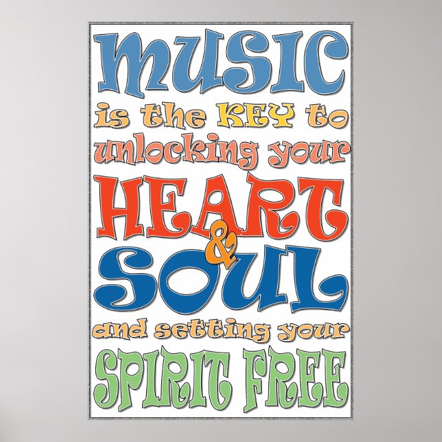 Music is the key poster (Front)