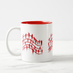 Music is the key to love Two-Tone coffee mug