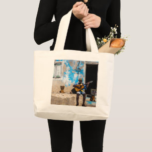 Music is the medicine of the mind large tote bag