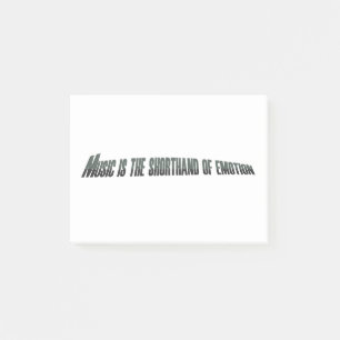 Music is the shorthand of emotion post-it notes
