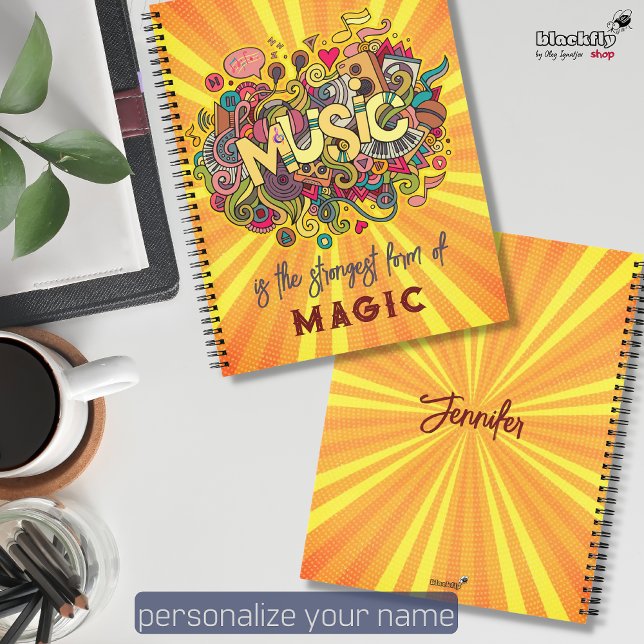 MUSIC is the strongest form of Magic spiral  Notebook (Creator Uploaded)
