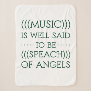 Music Is Well Said To Be Of Angels Sherpa Blanket