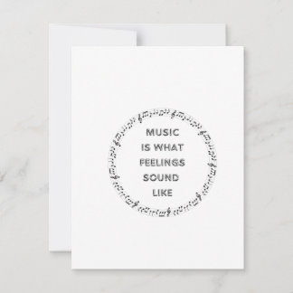 Music is What Feelings Sound Like on a Holiday Card