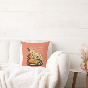 Music Is What Feelings Sound Like Throw Pillow