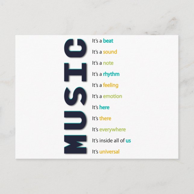 music it's ..... postcard (Front)