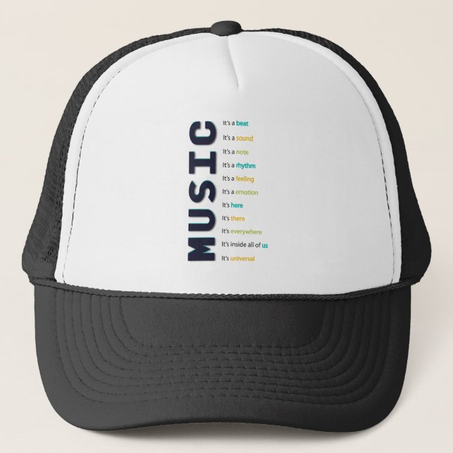 music it's ..... trucker hat (Front)