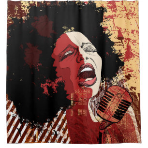 Music Jazz - afro american jazz singer on grunge b