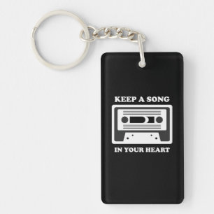 Music Keep A Song In Your Heart Keychain