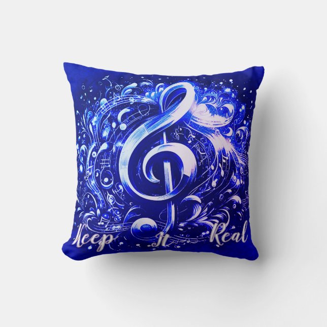 MUSIC - KEEP IT REAL  THROW PILLOW (Front)
