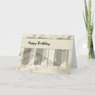 Music Keyboard Birthday Card