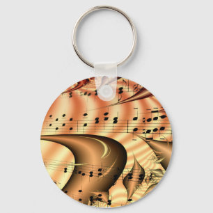 Music Keys Notes World Destiny Art Digital Keychain