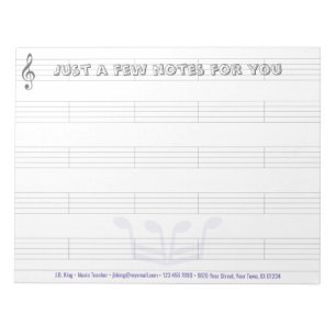 Music King 11" x 8.5" Notepad