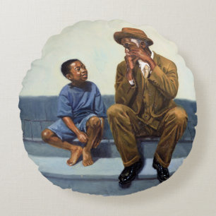 Music Lesson #2 2000 Round Pillow