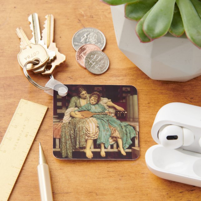 Music Lesson by Lord Frederic Leighton Keychain (Desk)