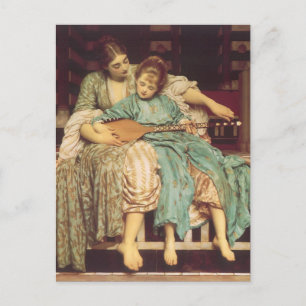 Music Lesson by Lord Frederic Leighton Postcard