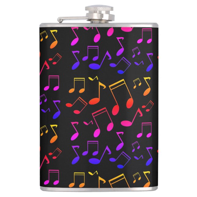 music-lesson,notes hip flask (Front)
