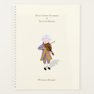Music Lesson & Practice Record Personalized Planner