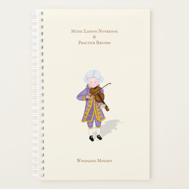 Music Lesson & Practice Record Personalized Planner (Front)