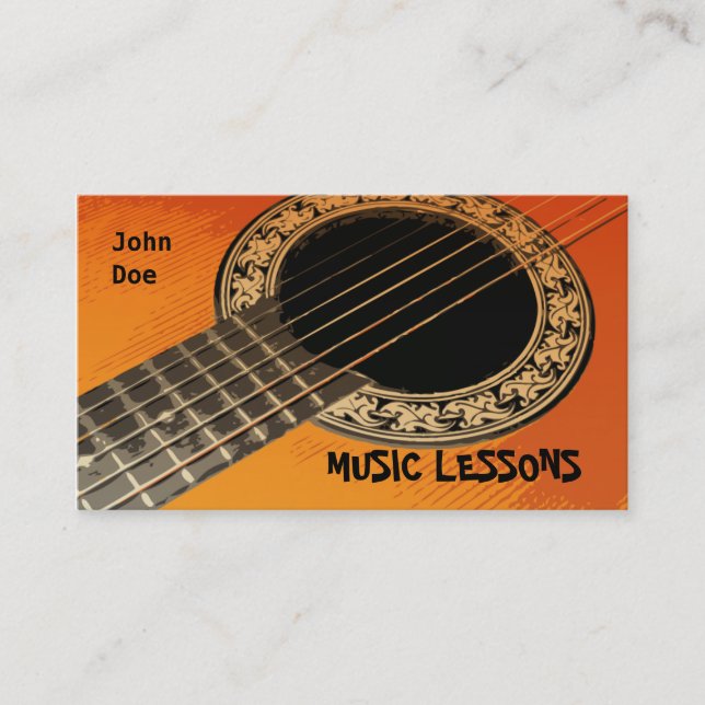 MUSIC LESSONS Business Card (Front)