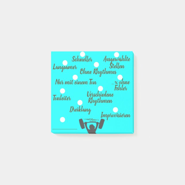 Music lessons - instrumental lessons - practice post-it notes (Front)