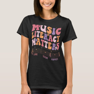 Music Literacy Matters I Like To Eat Puppies 3 T-Shirt