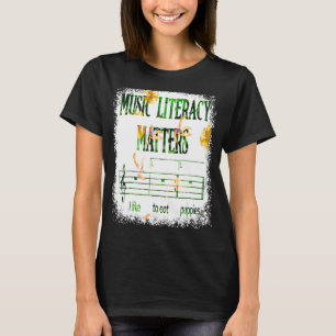 Music Literacy Matters I Like To Eat Puppies Flora T-Shirt