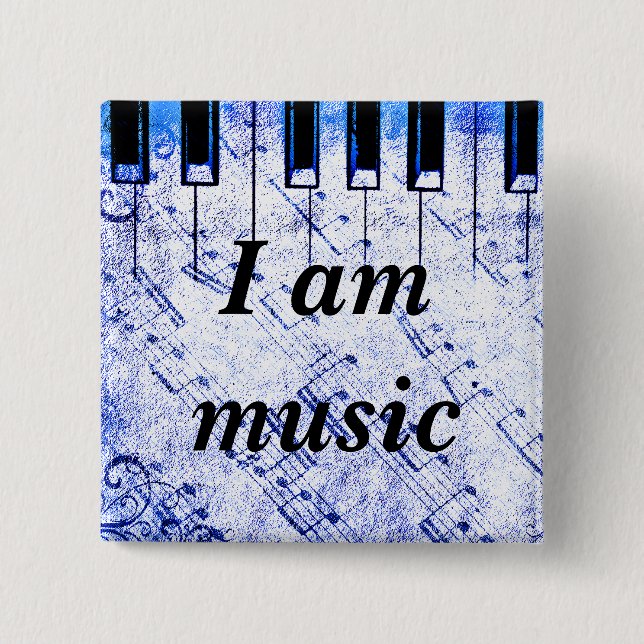 Music Live_ 2 Inch Square Button (Front)