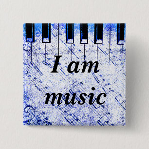 Music Live_ 2 Inch Square Button