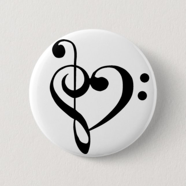 Music Love 2 Inch Round Button (Front)
