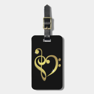 Music love luggage tag