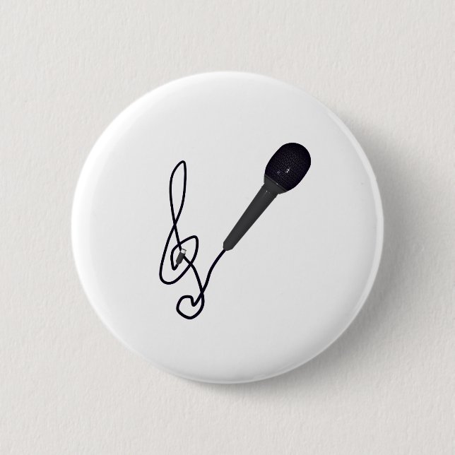 music lover 2 inch round button (Front)