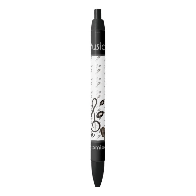 Music Lover Black Ink Pen (Front Vertical)