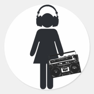 Music Lover Classic Round Sticker