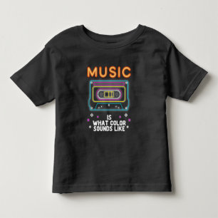 Music Lover Colourful Sound System Musician Toddler T-shirt