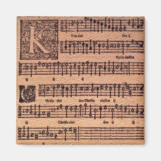 MUSIC LOVER Gregorian Chants History Magnets (Front)