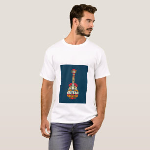 Music Lover Guitar Word Art T-Shirt 