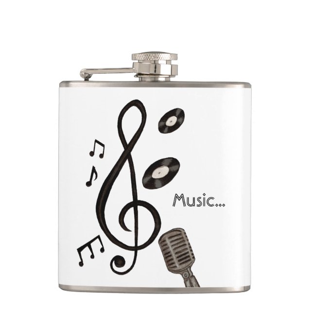 Music Lover Hip Flask (Front)