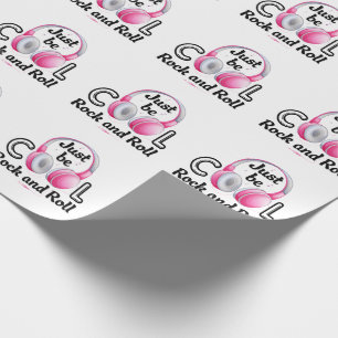 Music Lover Just Be Cool Rock and Roll Wrapping Paper