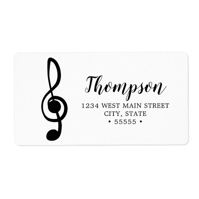 Music Lover | Musical Notes Return Label (Front)